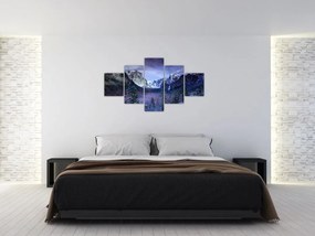Obraz zimowego górskiego krajobrazu (125x70 cm)