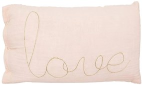 Poduszka dekoracyjna dziecięca LOVE 50x30cm, różowa