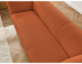 Pomarańczowa sofa z materiału bouclé 242 cm Giorgia – Bobochic Paris