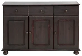 Brązowa niska komoda z litego drewna sosnowego 116x76 cm Ella – Støraa