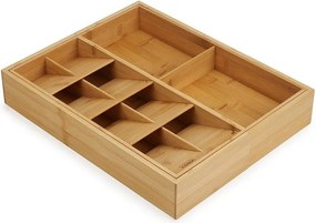 Regulowany bambusowy organizer na sztućce do szuflady w naturalnym kolorze 32 x 40 cm DrawerStore Bamboo – Joseph Joseph