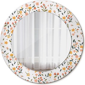 Lustro z nadrukiem dekoracyjne okrągłe Małe słodkie kwiaty