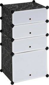 Szafka na buty - kolor czarno-biały