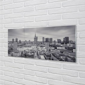 Panel Szklany Warszawa Wieżowce panorama