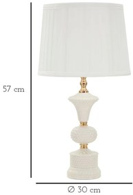 Lampa stołowa z ozdobną bazą CASERTA, 57 cm