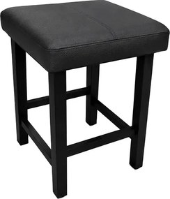 Taboret Klasyk tkanina Eko-skóra podstawa metalowa Stołek Loft : Kolor Stelaża - Czarny , Kolor tkaniny - EKO-SKÓRA - 1D, Typ tkaniny - Eko-skóra , Wysokość - 45 cm