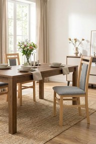 Krzesło drewniane tapicerowane dąb miodowy W0-B93