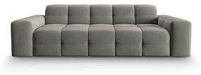 Szara aksamitna sofa 222 cm Kendal – Micadoni Home