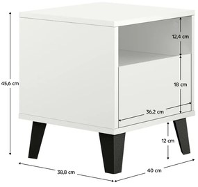 Szafka nocna BOGAN 1S, biały