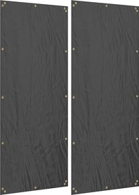 Outsunny Osłona na regał na drewno kominkowe, zestaw 2 szt., wodoodporna i ochrona przed kurzem, 148 x 62 cm, Czarna