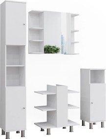 Zestaw mebli łazienkowych biały 79.6x36.6x190 fynn