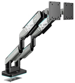Podwójny uchwyt na monitory 49 cali, szaro-czarny RGB X-Arm Dual
