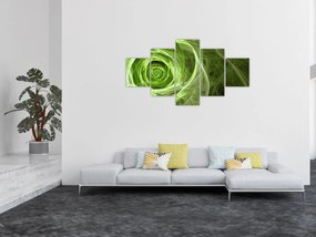 Obraz - Abstrakcyjny zielony róż (125x70 cm)