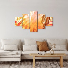 Obraz - Mikrofon retro (125x70 cm)