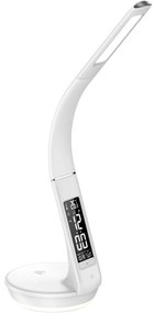 Retlux RTL 203 Lampa stołowa LED z wyświetlaczem i ładowaniem Qi biały, 6 W