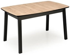 Stół rozkładany BARRIL 130(170)x80 dąb artisan/czarny HALMAR