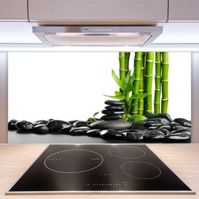 Szkło do Kuchni na Ścianę Artystyczne Pędy Bambusa