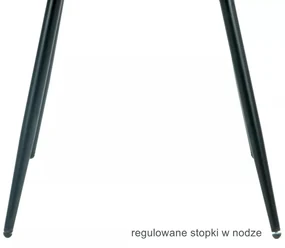Krzesło tapicerowane JAKE VELVET czarne SIGNAL