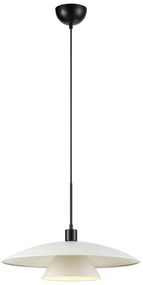 Czarno-biała lampa wisząca z metalowym kloszem ø 50 cm Millinge – Markslöjd