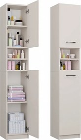 Słupek Łazienkowy MARBELA | Kaszmir | 32x30x180 cm | Nowoczesny Regał