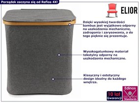 Materiałowy kosz na pranie 80L - Refios 4X