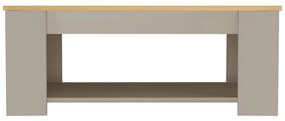 Szary stolik z blatem w dekorze dębu 105x47 cm Emerald – Støraa