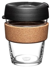 Czarny/brązowy kubek podróżny 340 ml Brew Cork Black M – KeepCup