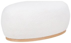 Biały puf z materiału bouclé Manhattan – House Nordic