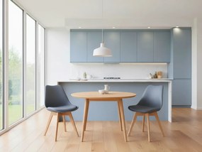 PROMOCJA Ciemnoszare krzesło BALI MARK z bukowymi nogami II gatunek