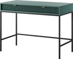 Toaletka: 2 szuflady, Labrador, stelaż czarny, 104 x 78 x 50 cm, uchwyty złote