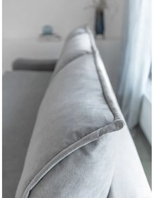 Jasnoszara aksamitna rozkładana sofa Miuform Tender Eddie