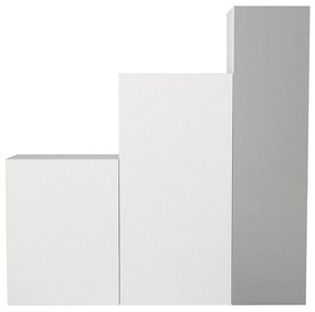 Szafa modułowa 3-drzwiowa - Z lustrem - szer. 180 cm - Biały - TELEZA