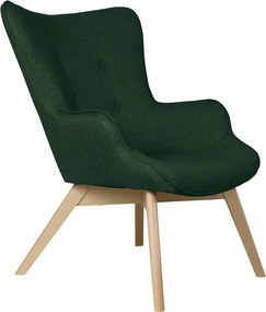 Ciemnozielony fotel Niko – Ropez