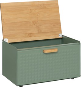 Metalowy chlebak SENSIA z bambusową pokrywą