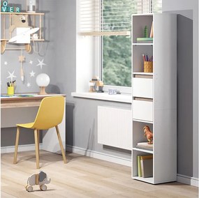 Regał na książki biały 36.2x29.9x171 robert