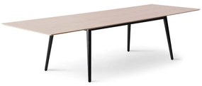 Czarno-naturalny rozkładany stół z blatem w dekorze dębu 100x210 cm Meza – Hammel Furniture