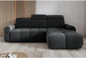 Narożnik MATEO S Wolnostojący Prawostronny Tkanina Memphis 20 kolor Antracytowy WERSAL