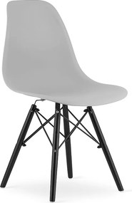 Krzesło Valora OSAKA, szare, czarne, ergonomiczne, do salonu