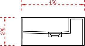 Umywalka ścienna podwójna TWG235