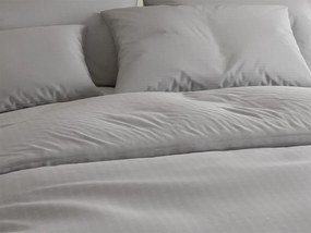 PrzytulneMieszkanie.pl PrzytulneMieszkanie.pl Bawełniana pościel z krepowym wykończeniem LUXERA jasnoszara z kieszenią hotelową II. jakość Rozmiar pościeli: 70 x 90 cm | 140 x 200 cm