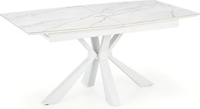 Stół rozkładany VIVALDI 160(200)x89 biały marmur/biały