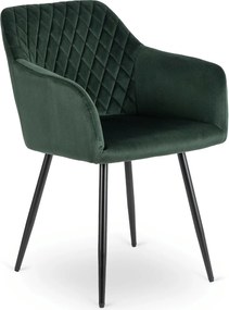 Krzesło Tapicerowane SHANE Zielone Nowoczesne Loft