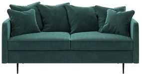 Ciemnoturkusowa aksamitna sofa Ghado Esme, 176 cm