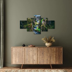 Obraz - Rzeka w skalistej dolinie (125x70 cm)