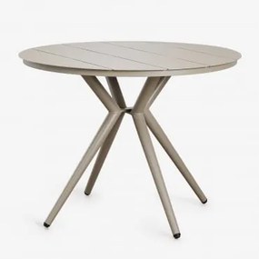 Okrągły Stół Jadalniany Z Aluminium Valerie Moka Brown & Ø100 Cm - Sklum