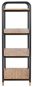 Czarno-naturalny metalowy regał łazienkowy 42x94,5 cm Loft – Wenko