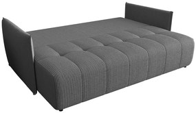 Szara rozkładana sztruksowa sofa tapicerowana S8-F56