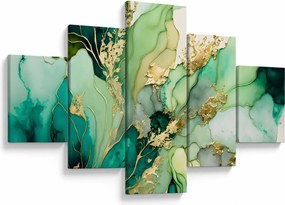 Obraz - Zielona abstrakcja (125x70 cm)