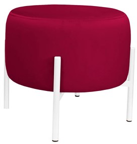 Pufa OLA LOFT ławka podnóżek metal biała MG31