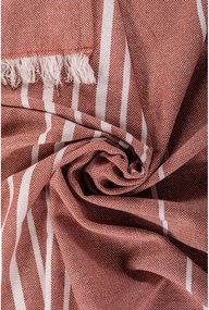 Bawełniany koc w kolorze terakoty 150x200 cm Solene – Tiseco Home Studio